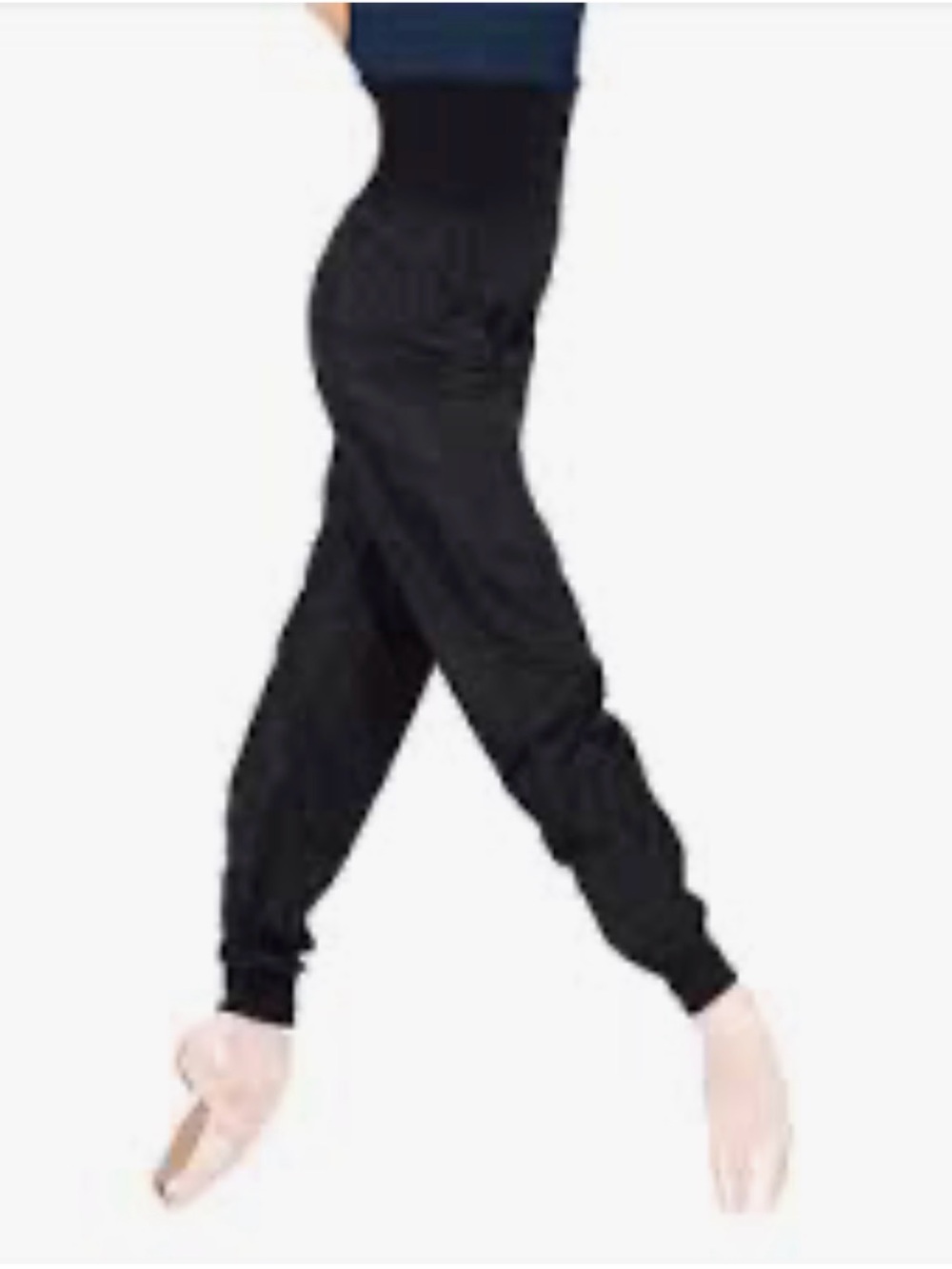 Sansha Black High Waisted Lightweight Ballet Garbage Bag Pants Size 6